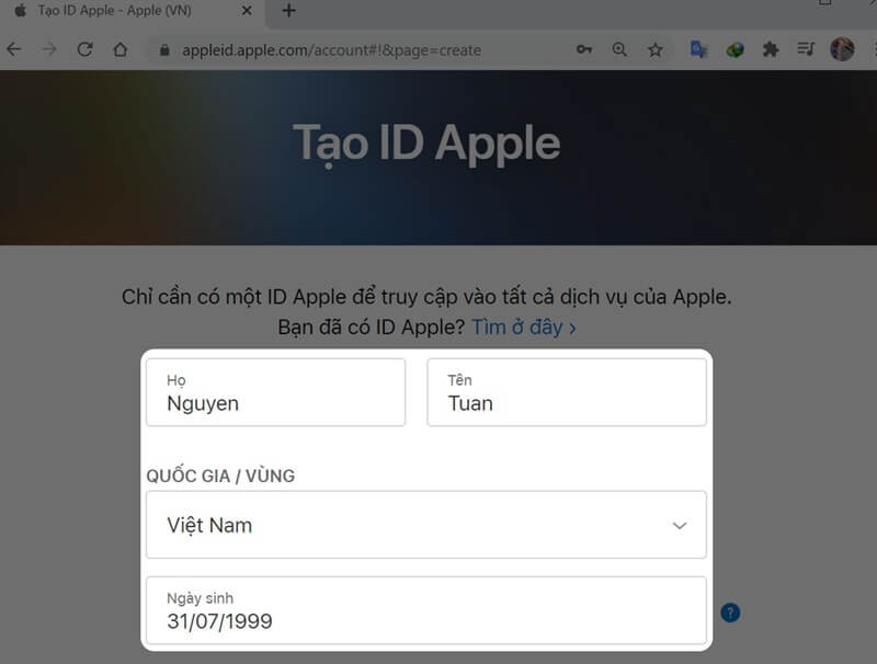 Cách hoàn tất ID Apple để tải ứng dụng trên máy tính
