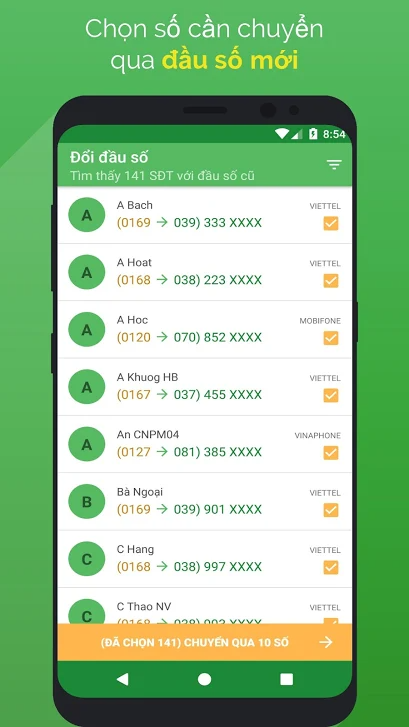 App, Phần mềm đổi đầu số điện thoại 84