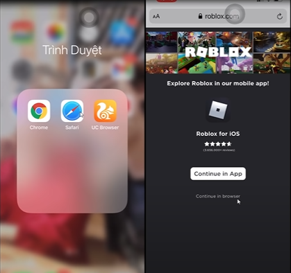 Mua Robux 120h trên điện thoại iOS