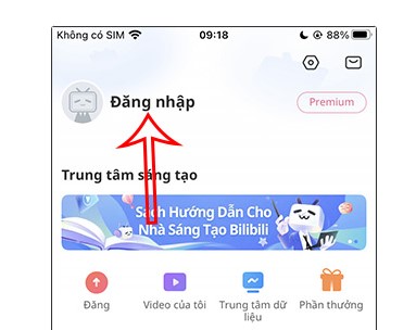 Cách đăng nhập Bilibili trên tv