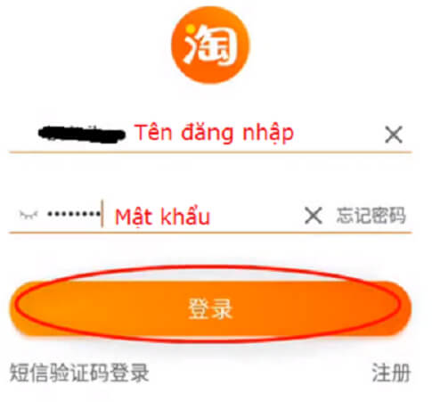 Cách đăng nhập taobao