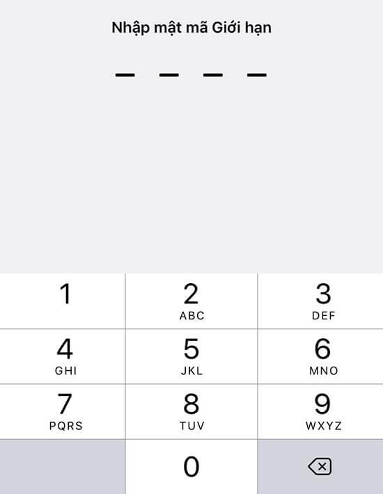 Cách cài đặt mật mã cho iPhone khác 5
