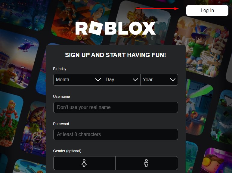 Cách để đăng nhập Roblox trên Google