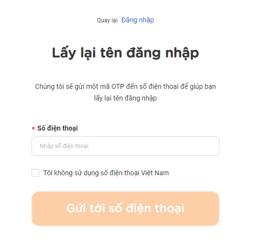 Cách lấy lại tên đăng nhập 5 Phút Thuộc Bài