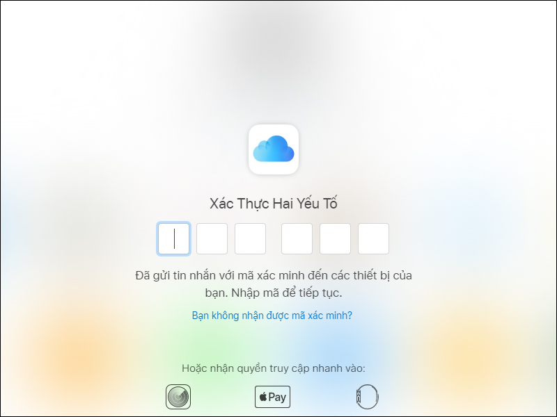 Cách nhập mã xác minh ID Apple trên thiết bị khác