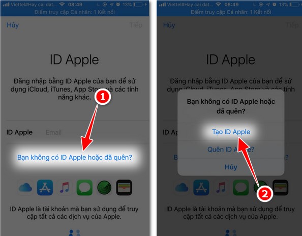 Cách tạo iCloud ID Apple bằng số điện thoại 