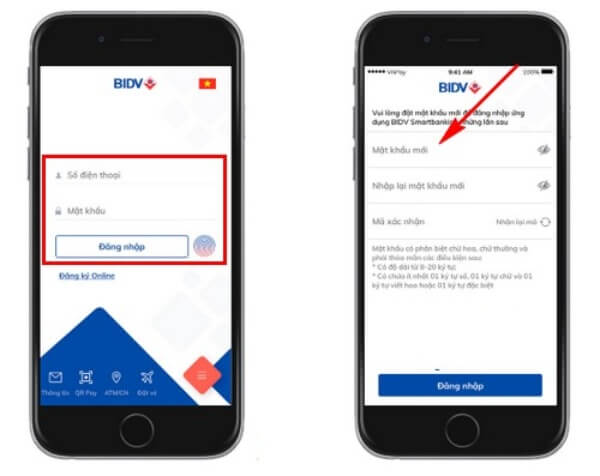 Cách đăng nhập BIDV trên điện thoại khác