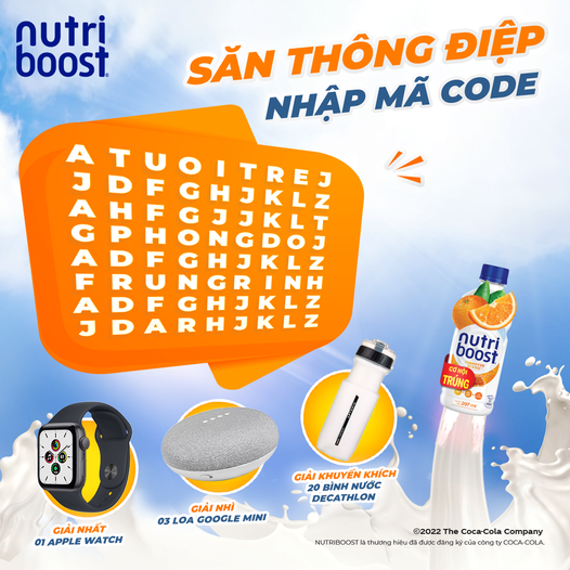 Nhập mã dự thưởng Nutriboost 