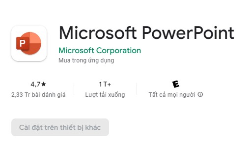 Tải PowerPoint trên Android 