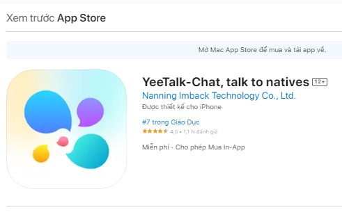 Tải Yeetalk trên App Store