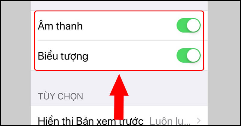 Cách bật thông báo InLove trên iPhone trong Cài đặt