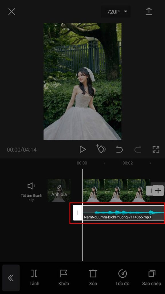 Cách chèn file ghi âm vào Capcut trên Android