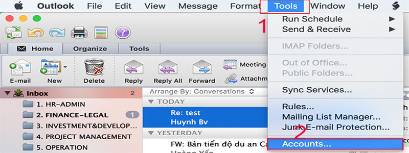 Cách đăng nhập Outlook trên Macbook 1