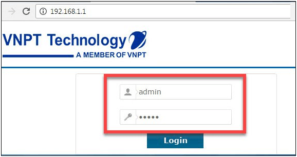 Cách đăng nhập Router VNPT 1
