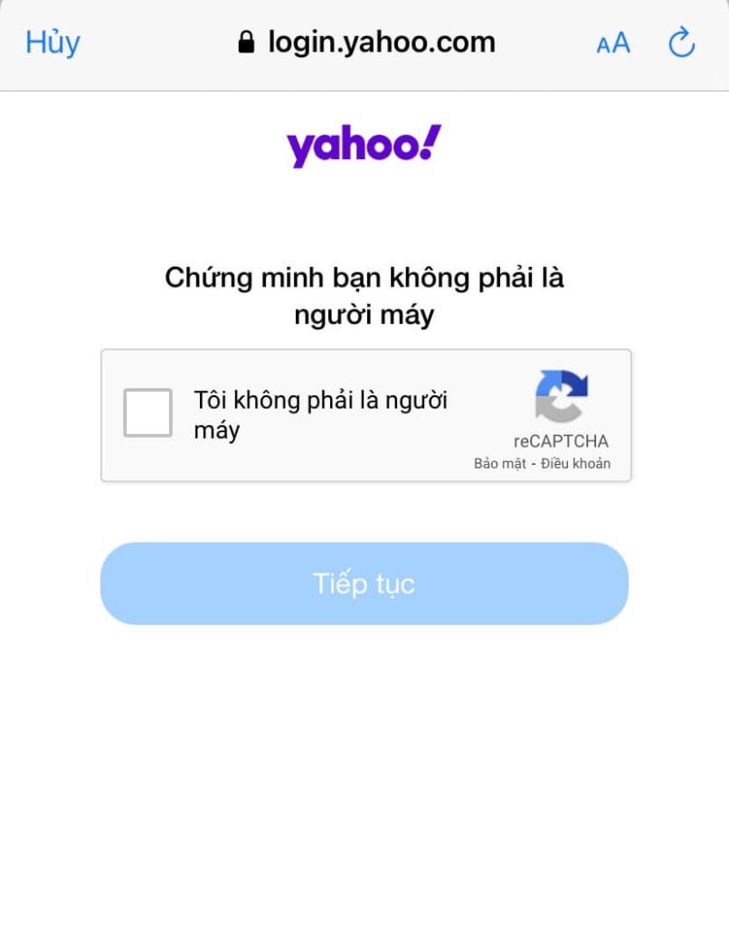 Cách đăng nhập Yahoo Mail trên điện thoại 2