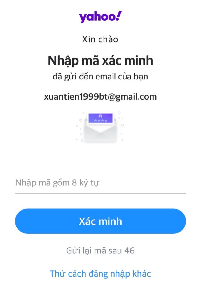 Cách đăng nhập Yahoo Mail trên điện thoại 3