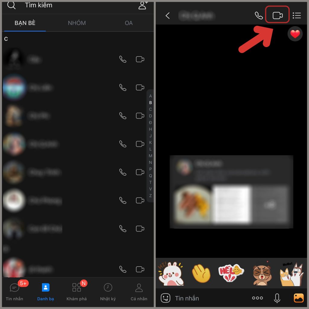 Cách gọi video Zalo có hiệu ứng trên iPhone 2