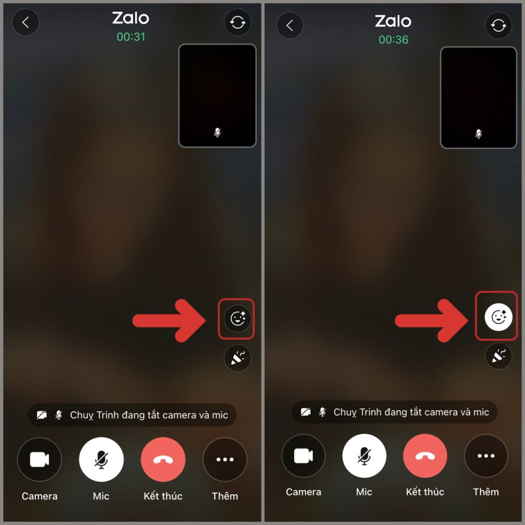 Cách gọi video Zalo có hiệu ứng trên iPhone 3