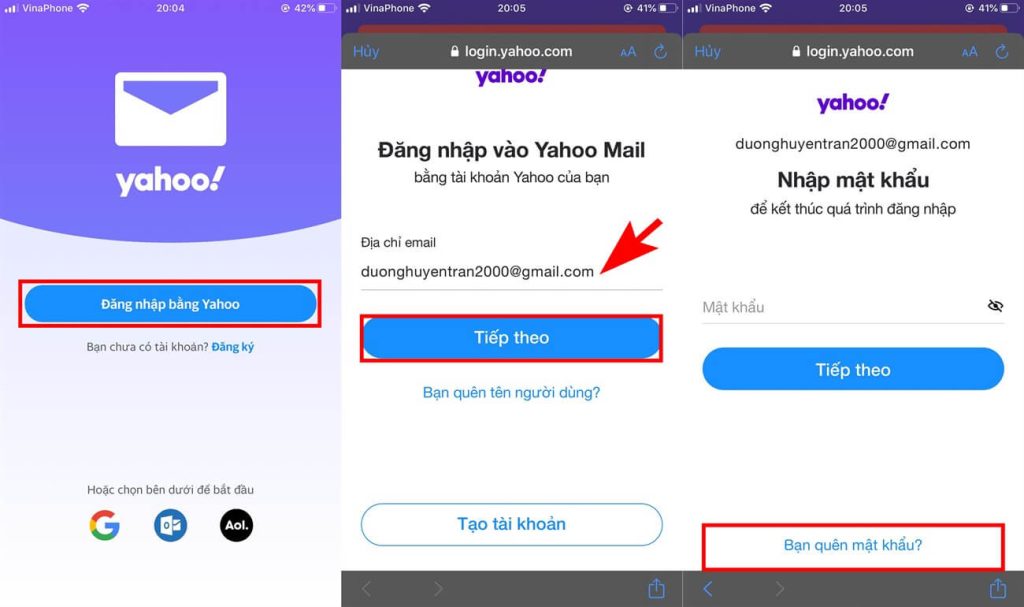 Cách lấy lại mật khẩu Yahoo Mail không cần số điện thoại 1