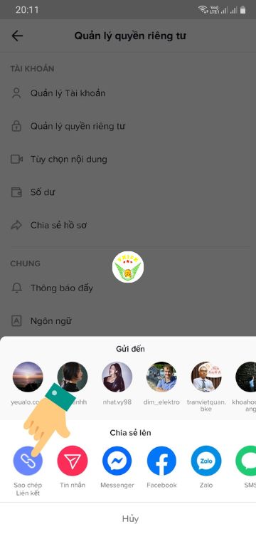 Cách lấy video Tiktok của mình để buff like trên điện thoại 3