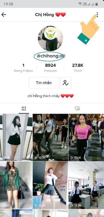 Cách lấy video Tiktok của người khác để buff like trên điện thoại 2