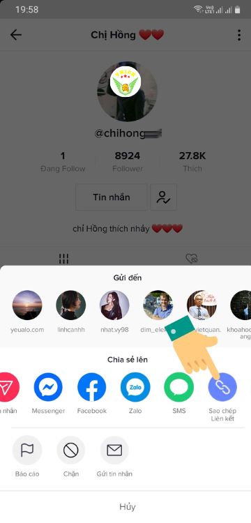 Cách lấy video Tiktok của người khác để buff like trên điện thoại 3