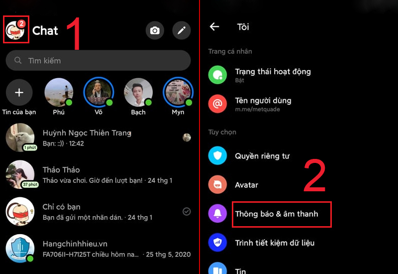 Cách tắt thông báo Messenger trên điện thoại 1