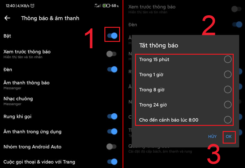 Cách tắt thông báo Messenger trên điện thoại 2