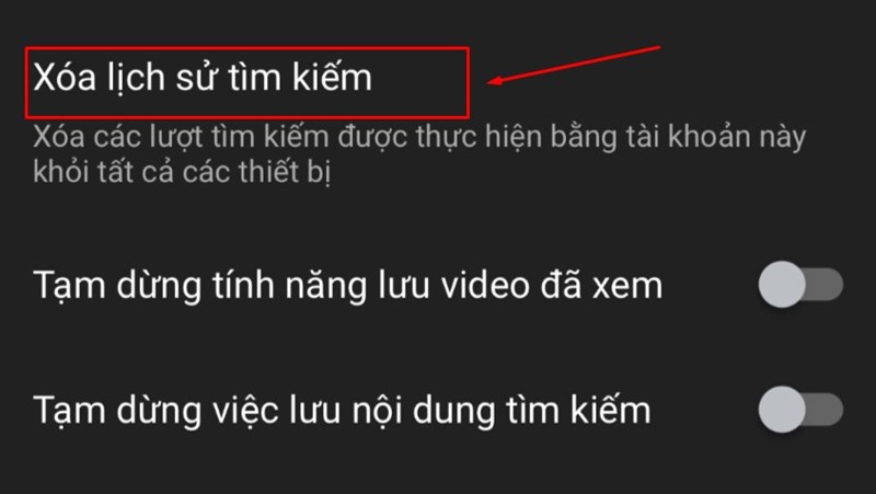 Cách xóa lịch sử tìm kiếm trên Youtube iPhone - Bước 4