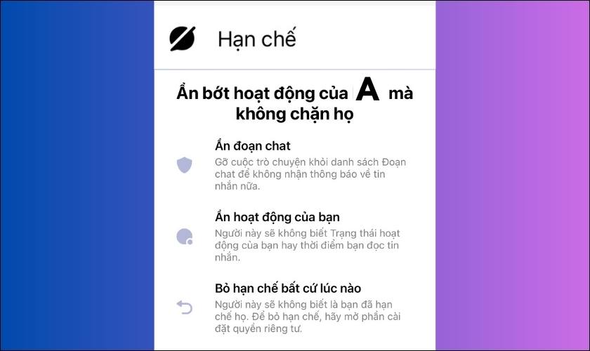 Hạn chế Messenger có nhận được tin nhắn không