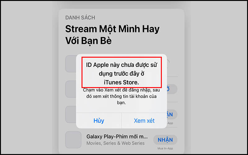 Lỗi không thể hoàn tất ID Apple