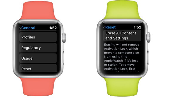 Reset Apple Watch trong Cài Đặt