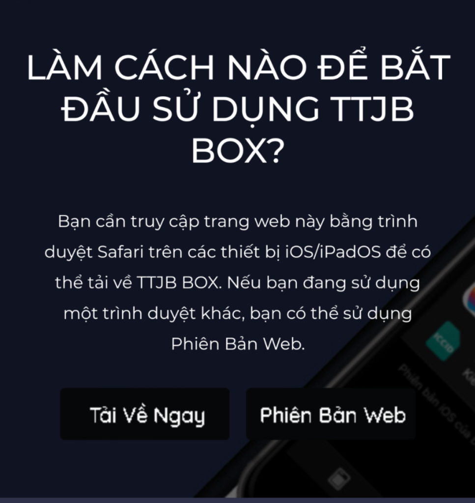 Tải TTJB Box trên iPhone iPad IOS