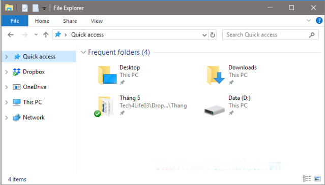 Tắt Quick Access trên Windows 10 - Bước 4.2