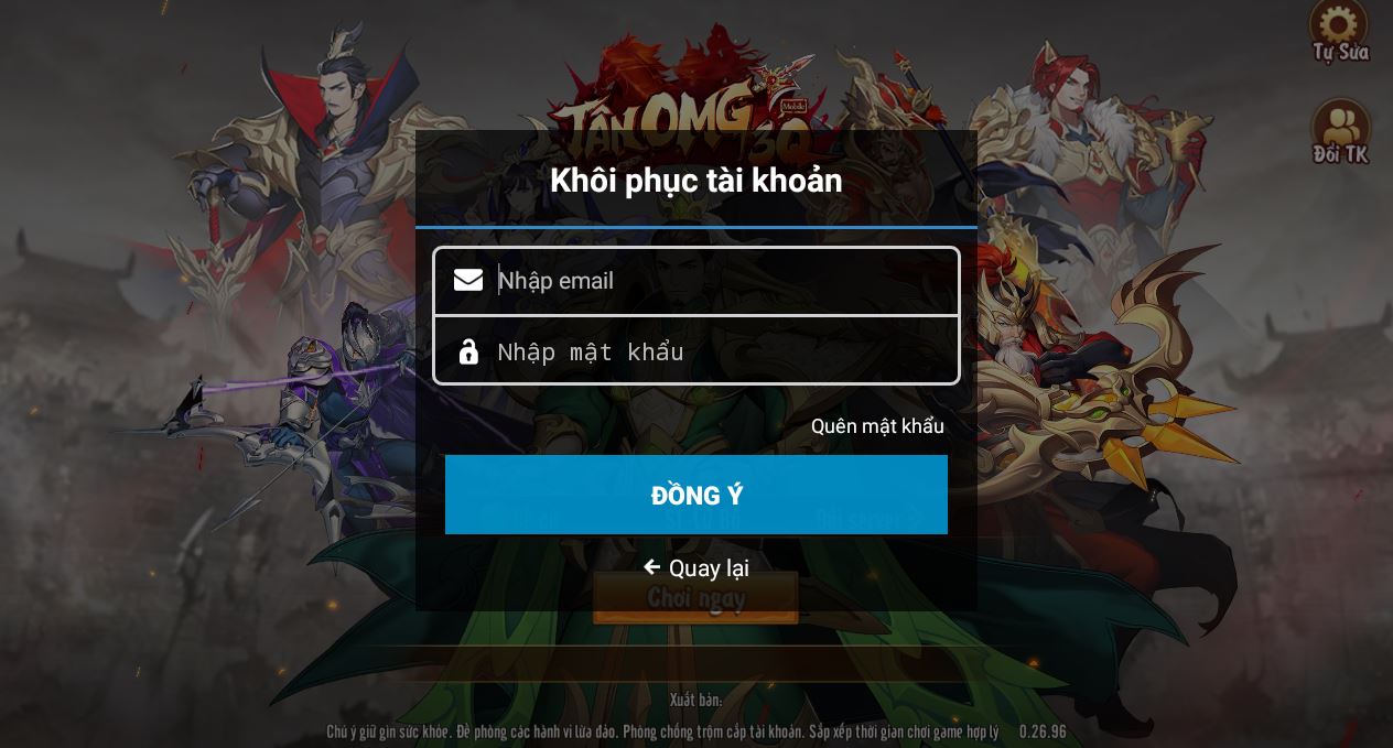 Cách đổi MK OMG 3Q